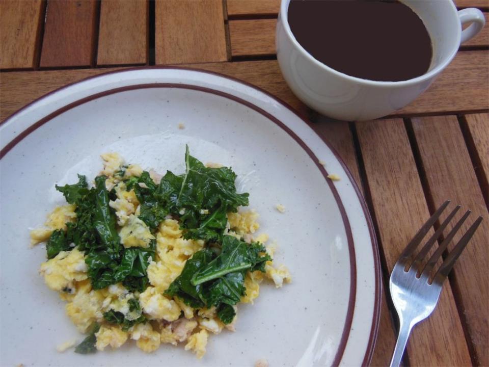 <p>Christina Sachin</p><p>With this kale, salmon and egg power breakfast, you might have your most productive morning ever.</p><p><strong>Get the recipe: <a href="/296004/schristina1127/egg-and-salmon-breakfast-scramble/" data-ylk="slk:Egg and Salmon Breakfast Scramble;elm:context_link;itc:0;sec:content-canvas" class="link ">Egg and Salmon Breakfast Scramble</a></strong></p>