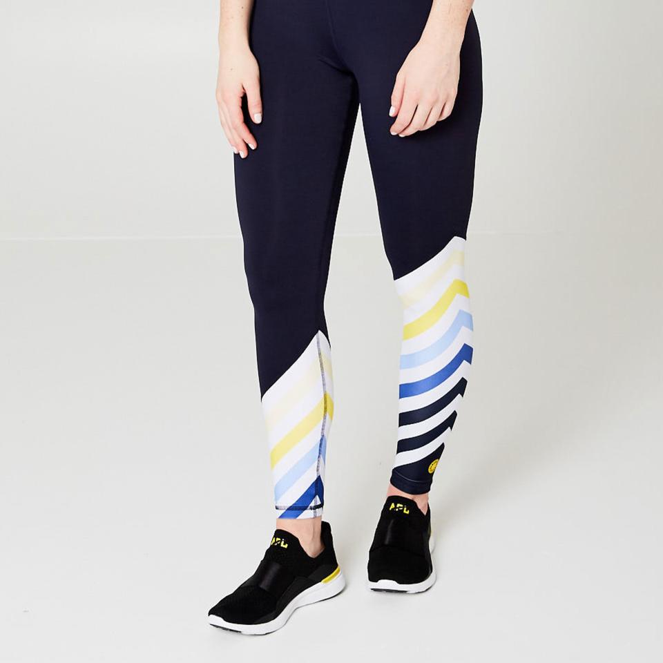 SoulCycle x Tory Sport Diagonal Striped Legging