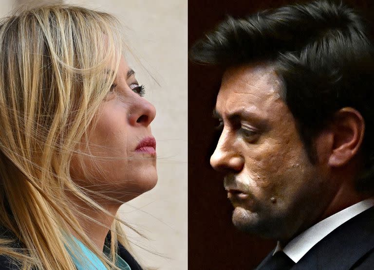Giorgia Meloni y Andrea Giambruno pusieron fin a una relación de diez años. (Andreas SOLARO / AFP)