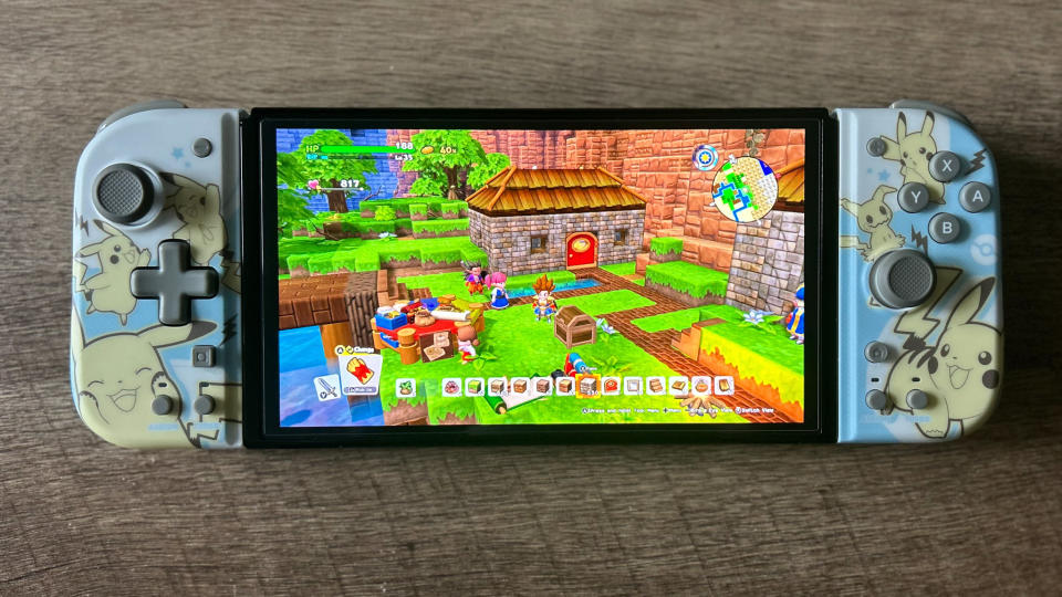 Hori Split Pad Compact running Dragon Quest Builders 2 on a Nintendo Switch