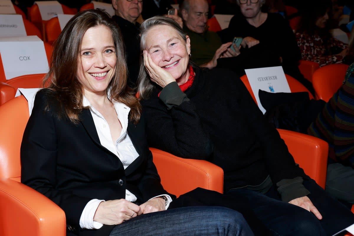 Jones pictured with her wife Sophie Huber: ‘Our relationship so quickly flowed into a depth we could not have imagined’ (Getty for Netflix)