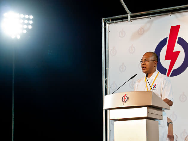 Malay speaker Malay speaker Mohd Zulkefly bin Katab was the second speaker of the night. (Yahoo! Singapore/ Alvin Ho)