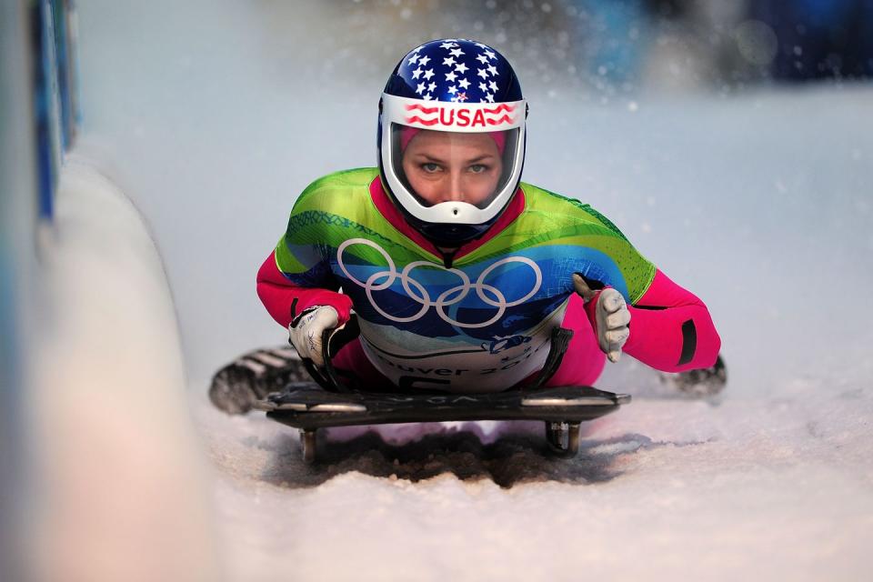 Skeleton competitors don't need to stay on the sled.