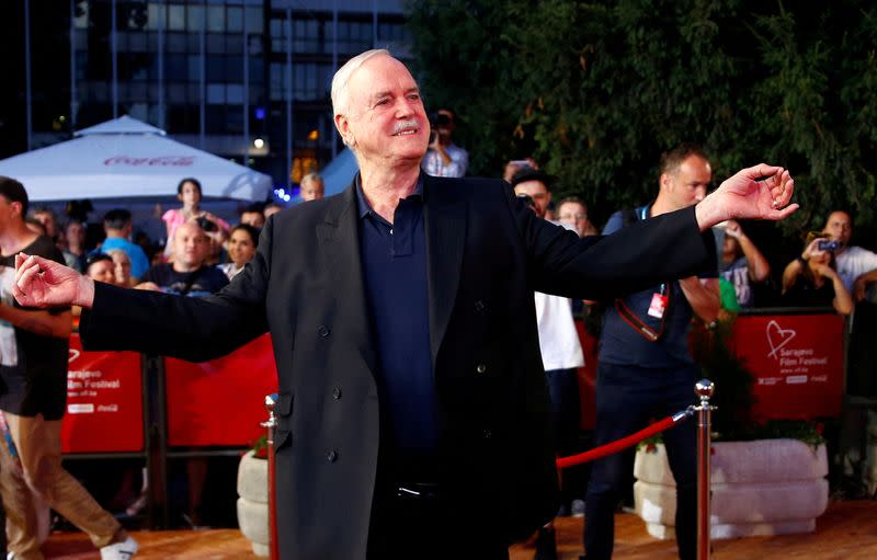 FILE PHOTO: British actor John Cleese is pictured on the red carpet during the 23rd Sarajevo Film Festival in Sarajevo