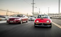 <p>We drive three Japanese domestic market cars that are now legal in America: the Mazda Autozam AZ-1, the Nissan Skyline GTS-25, and the Toyota Mark II Tourer V.</p><p><a class="link " href="https://www.caranddriver.com/features/a27922275/mazda-autozam-az-1-vs-nissan-skyline-gts-25-vs-toyota-mark-ii-tourer-v/" rel="nofollow noopener" target="_blank" data-ylk="slk:read the full review;elm:context_link;itc:0;sec:content-canvas">read the full review</a></p>