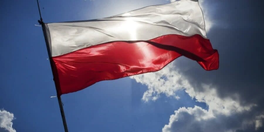 The flag of Poland