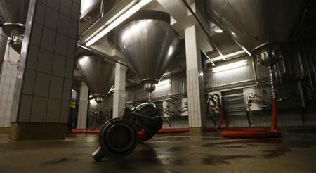 The brew house of the Bavarian Weihenstephan brewery in Freising is pictured on April 3, 2014. REUTERS/Michael Dalder