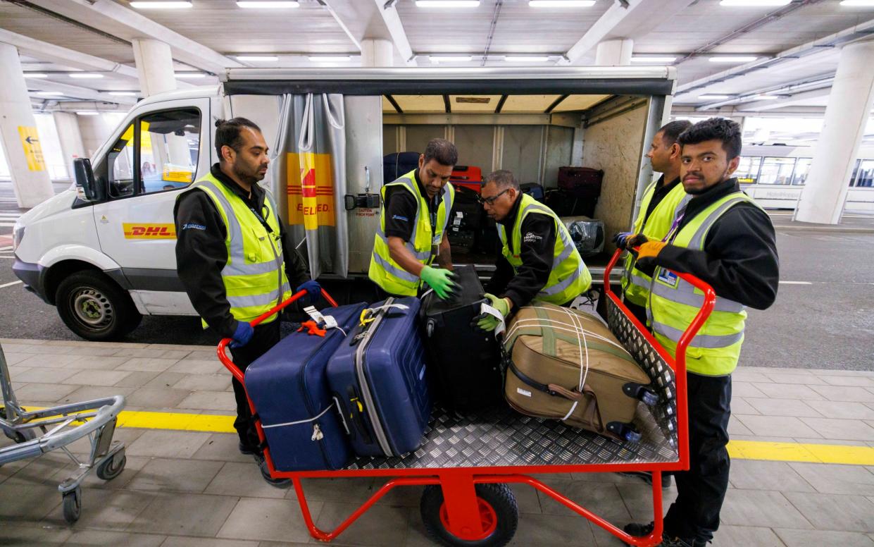 heathrow airport luggage baggage airport travel chaos - Jamie Lorriman for The Telegraph