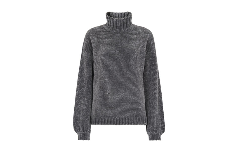 Chenille Funnel Neck Knit