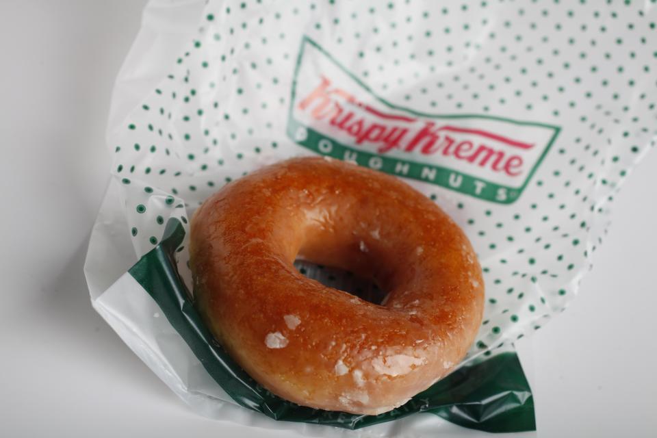 The plain glazed doughnut from Krispy Kreme in Clive.