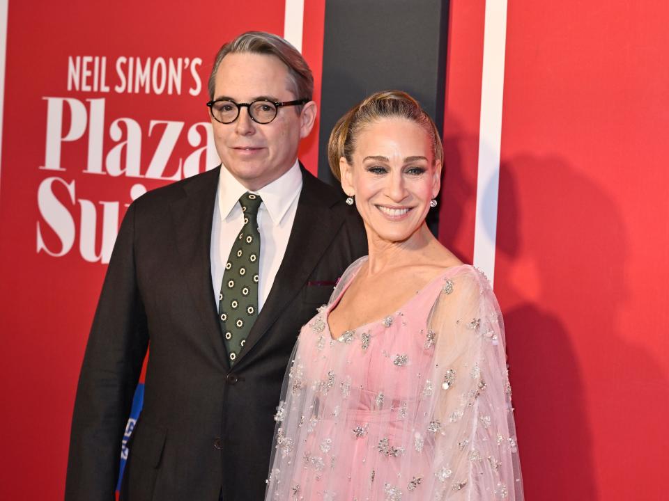 Matthew Broderick and Sarah Jessica Parker attend "Plaza Suite" Opening Night on March 28, 2022