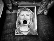 <p>A Hillary Clinton beanbag game is seen at the California GOP convention on Apr. 29 in Burlingame, Calif. (Photo: Holly Bailey/Yahoo News) </p>