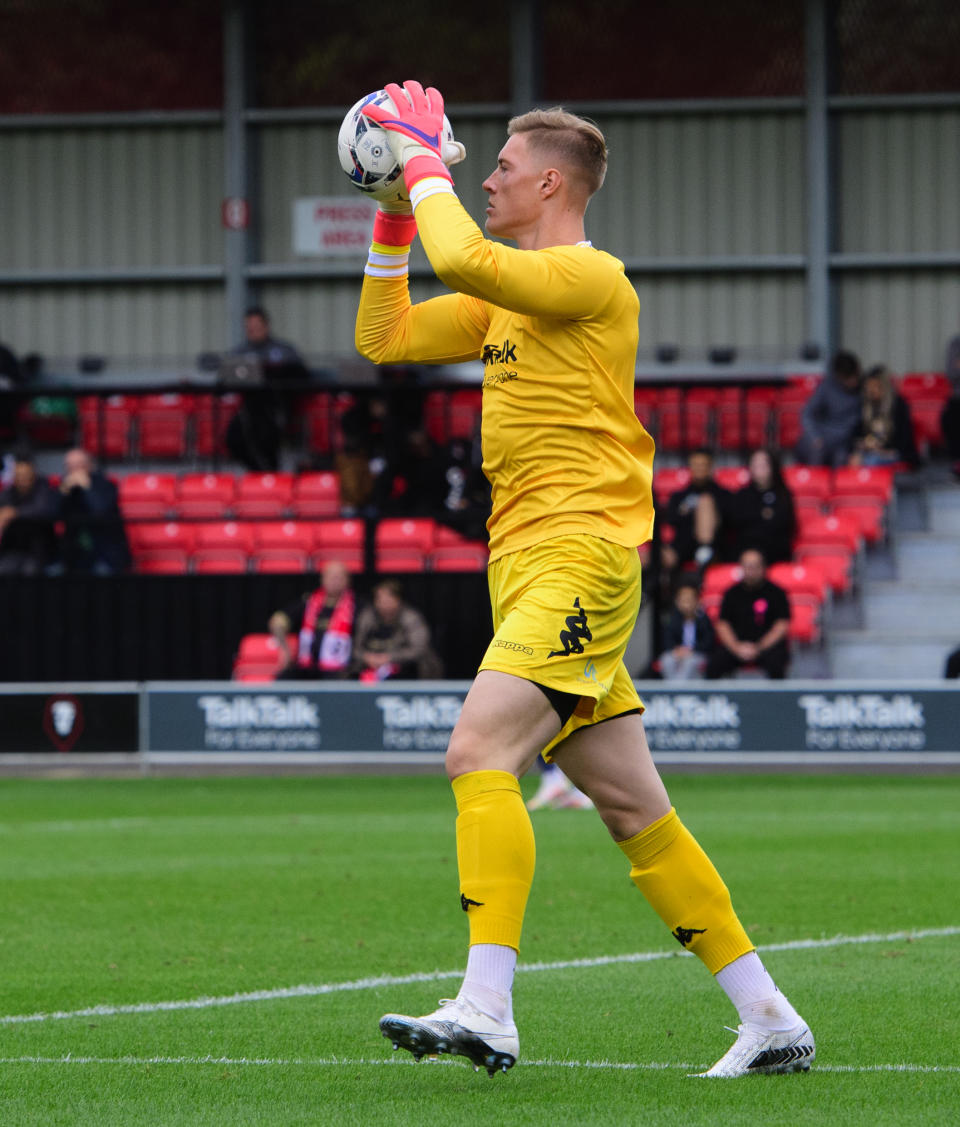 Zach Jeacock during a pre-season friendly between Salford and Lincoln in 2021 - is he another example of a fake No.2?