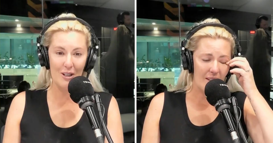 The Block's Jess Eva has broken down in tears as she shared on her radio show she recently suffered a miscarriage. Photo: Triple M