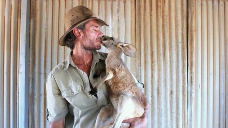 This rescued kangaroo has to hug her keepers every morning and sorry, our hearts just exploded
