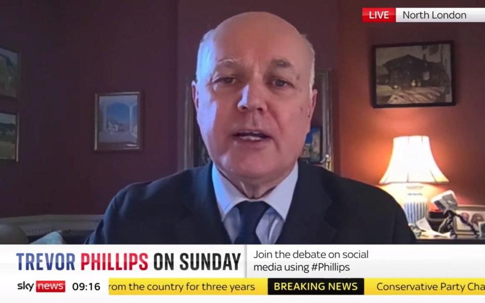 Sir Iain Duncan Smith said that lockdown parties were 'unforgivable' - Sky News/Sky News