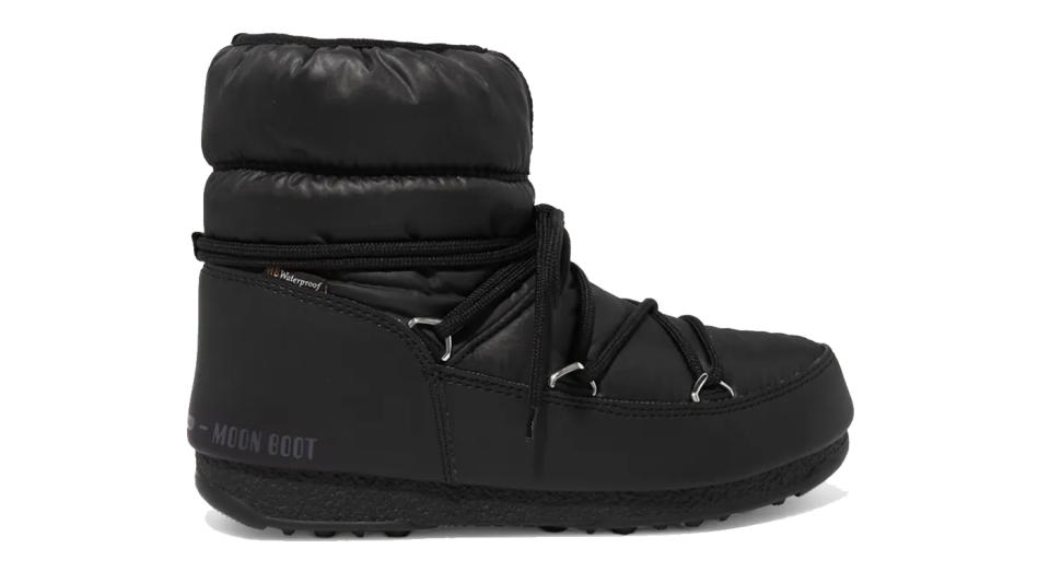 MOON BOOT Shell and faux leather snow boots