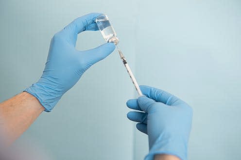 <span class="caption">The jab would be given twice a year.</span> <span class="attribution"><a class="link " href="https://www.shutterstock.com/image-photo/covid19-vaccine-vial-syring-coronavirus-sarscov2-1905018964" rel="nofollow noopener" target="_blank" data-ylk="slk:Girts Ragelis/ Shutterstock;elm:context_link;itc:0;sec:content-canvas">Girts Ragelis/ Shutterstock</a></span>