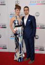 Karmin arrives on the 2012 American Music Awards red carpet.