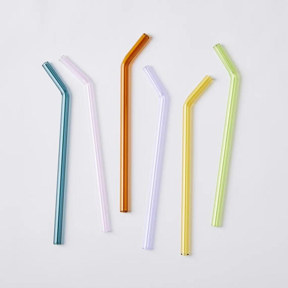 Handmade Colored Glass Straws