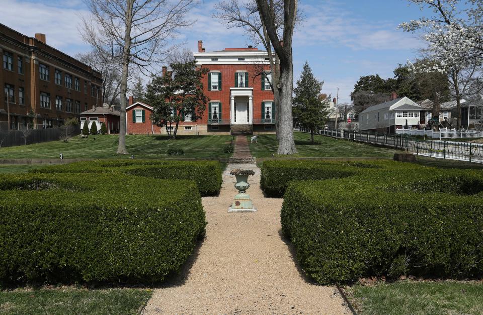 Rear view of the Shrewsbury-Windle House on Mar. 21, 2024. The house is a Greek Revival style structure that was completed in 1849 in Madison, In.