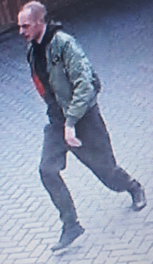 Police are trying to identify this man in connection with the incident (Picture: SWNS)