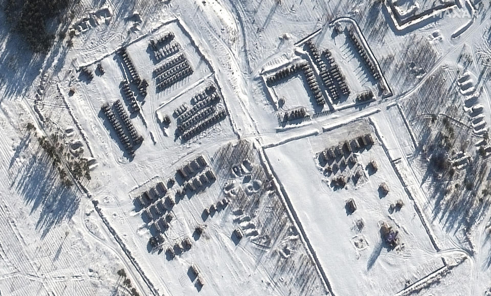 A satellite image of battle group deployments.