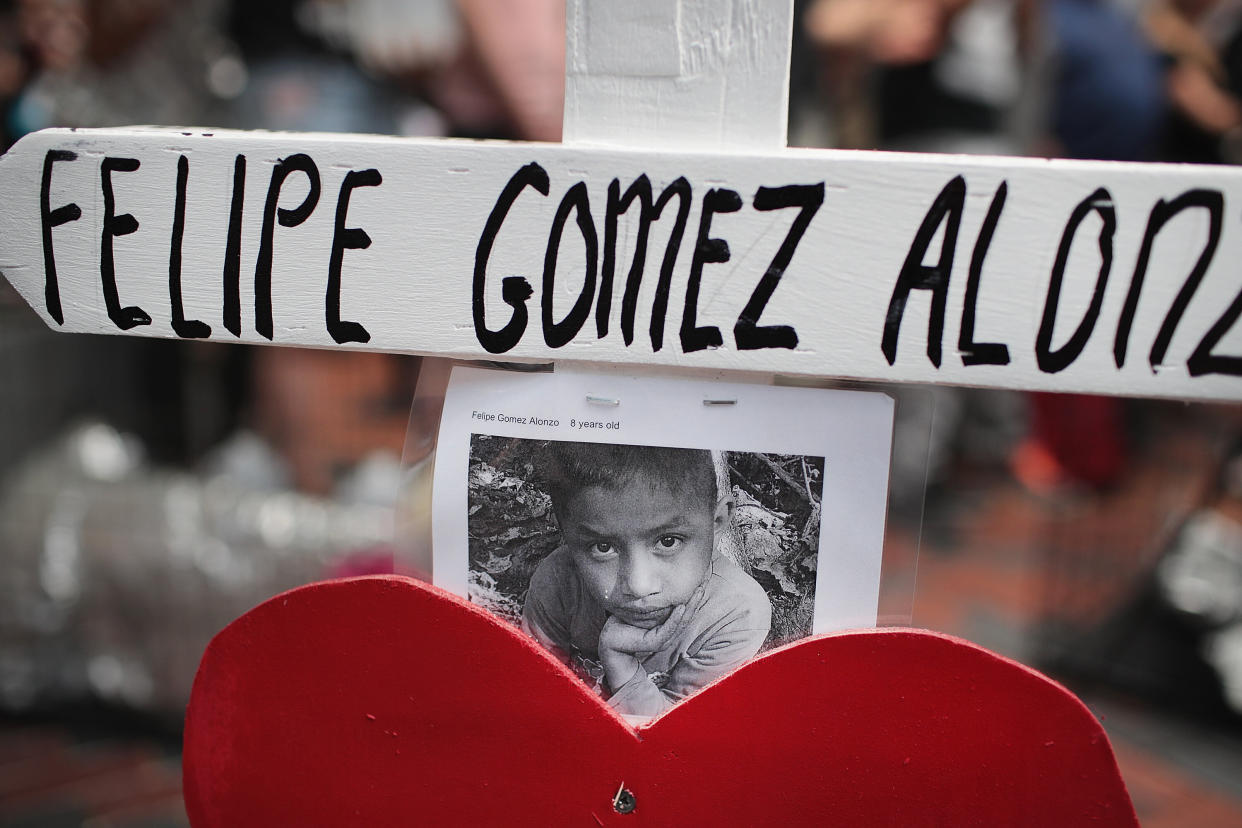 Felipe Gomez Alonzo, an 8-year-old Guatemalan boy, died in U.S. custody at a New Mexico hospital. An <a href="https://www.huffpost.com/entry/father-of-guatemalan-boy-who-died-in-us-custody-heard-rumors-they-could-cross-border_n_5c2624a4e4b08aaf7a8fc30c" target="_blank" rel="noopener noreferrer">autopsy showed he had the flu</a>. (Photo: Scott Olson via Getty Images)