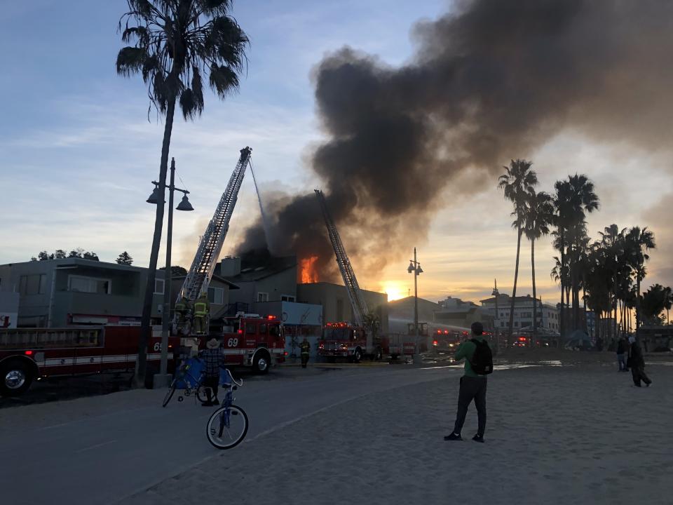 Venice Beach Boardwalk Fire 