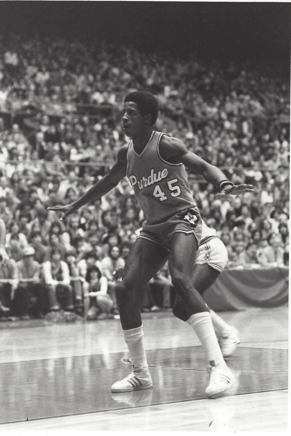 Arnette Hallman is best remembered by Purdue fans for his jumping ability and his game-winning shot against No. 1 Michigan State in 1979.