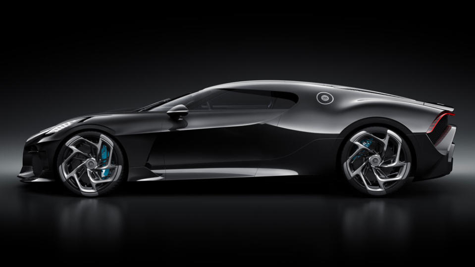 Bugatti's "La Voiture Noire" debuted at the 2019 Geneva Motor Show.