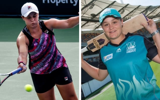 Ashleigh Barty is back playing tennis after time out spent playing cricket - epa