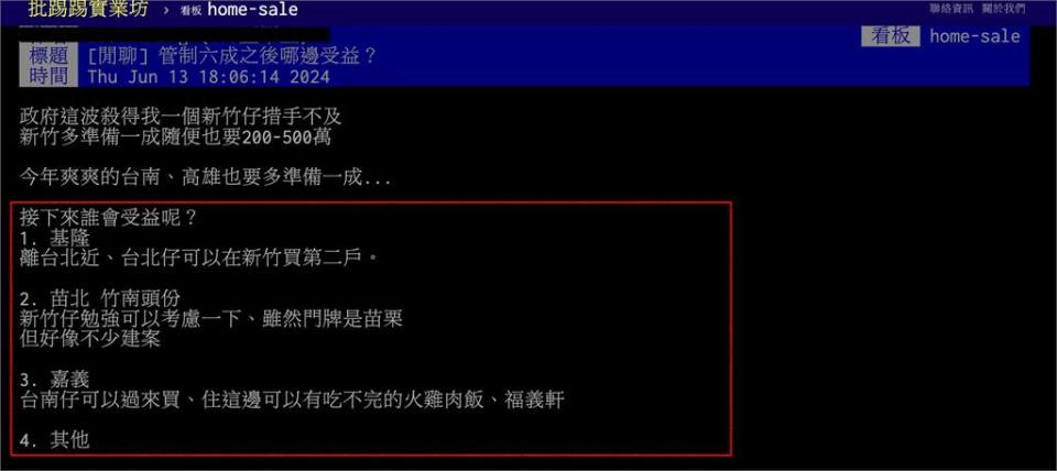 第二戶限貸6成「這2區」受益最大？PTT「揭瘋搶真相」內行揪1點打臉