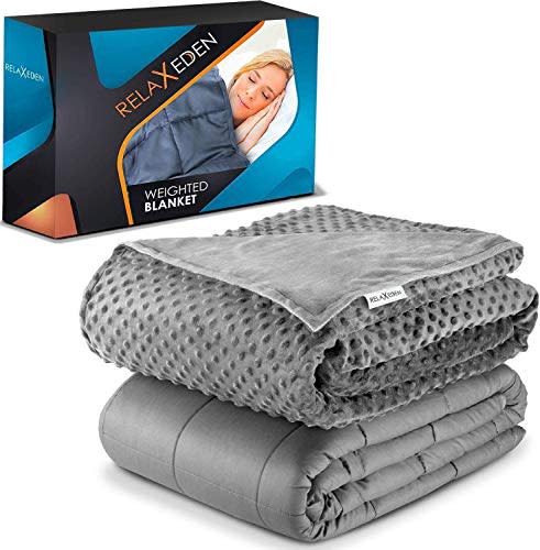 RelaxEden Adult Weighted Blanket W/Removable, Washable Duvet Cover