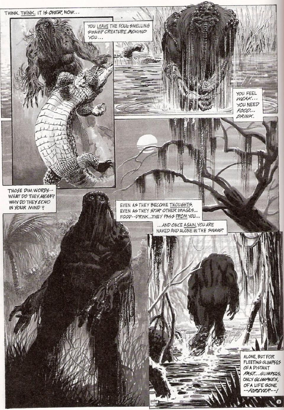 Man-Thing's first appearance in Savage Tales #1.