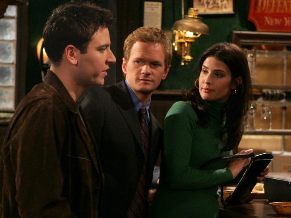 Ted, Barney, and Robin in the series premiere of "How I Met Your Mother."