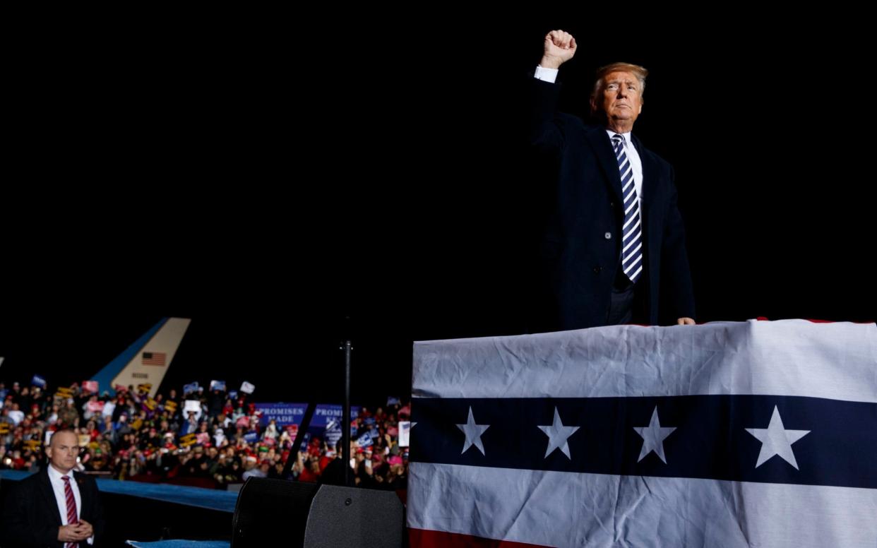 President Donald Trump made the comments during a speech at Columbia Regional Airport in Missouri - AP