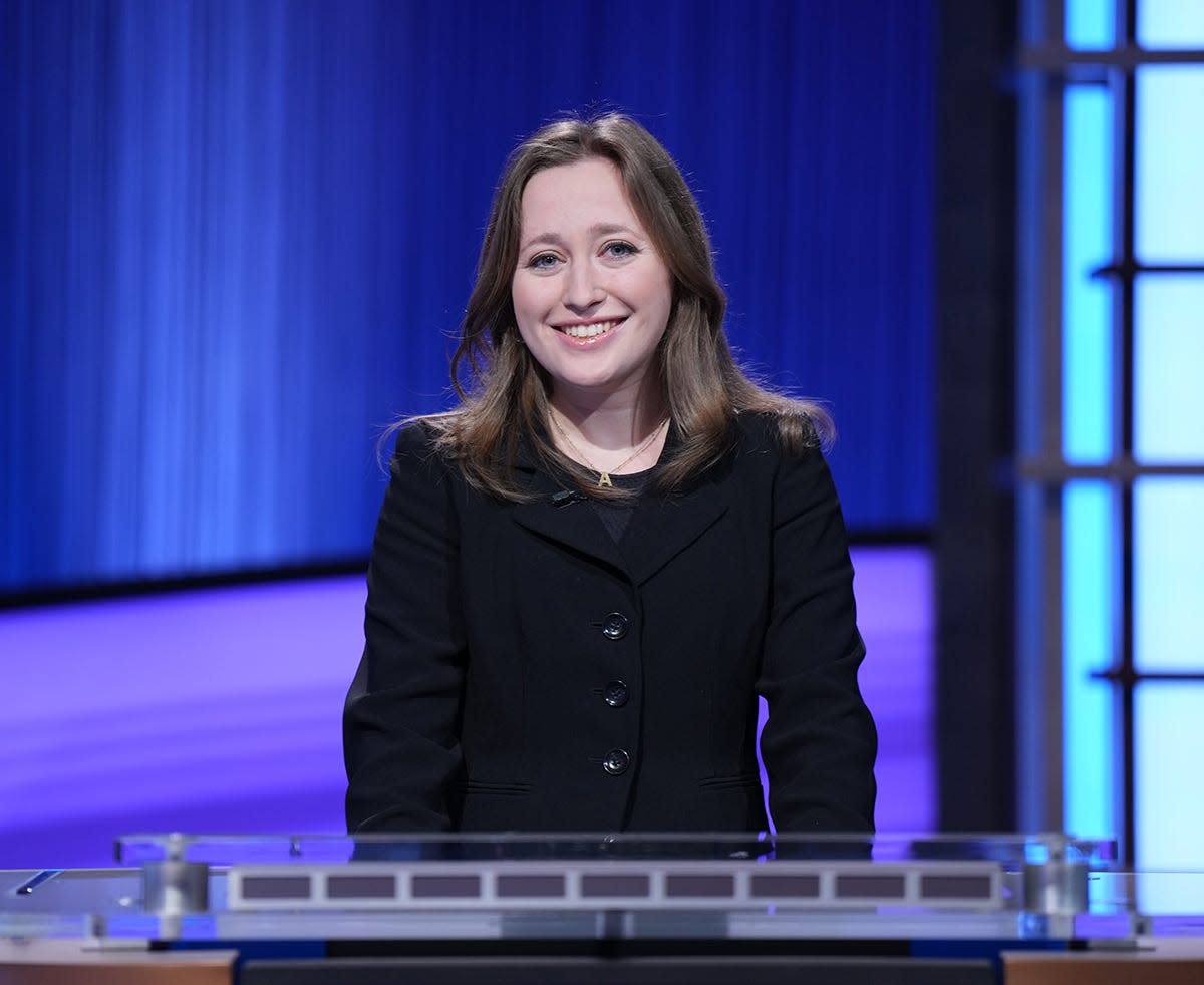 University of Texas student Alison Purcell competes on "Jeopardy!" on Feb. 21.