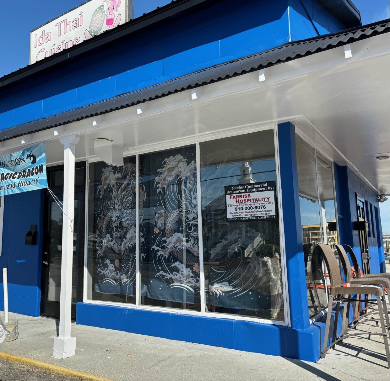 Puffy’s Magic Dragon Asian fusion restaurant is set to open March 2024 in the former Ida Thai location at 304 N. Lake Park Blvd., Carolina Beach, N.C.