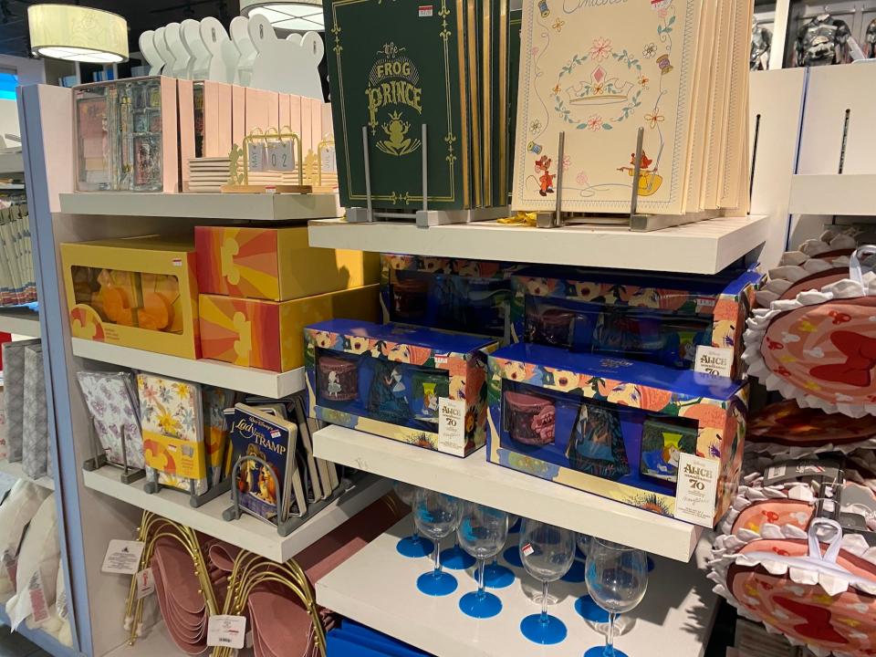 Home decor at the Disney Outlet store in Elizabeth, New Jersey.