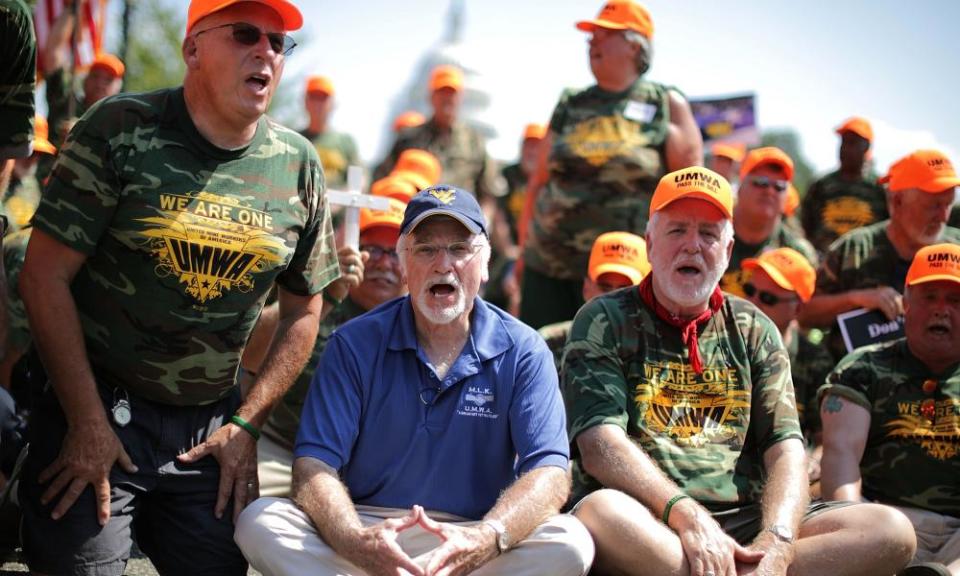 The United Mine Workers of America president, Cecil Roberts, said: ‘Community support for the strikers is growing, and now their struggle is gaining nationwide attention.’