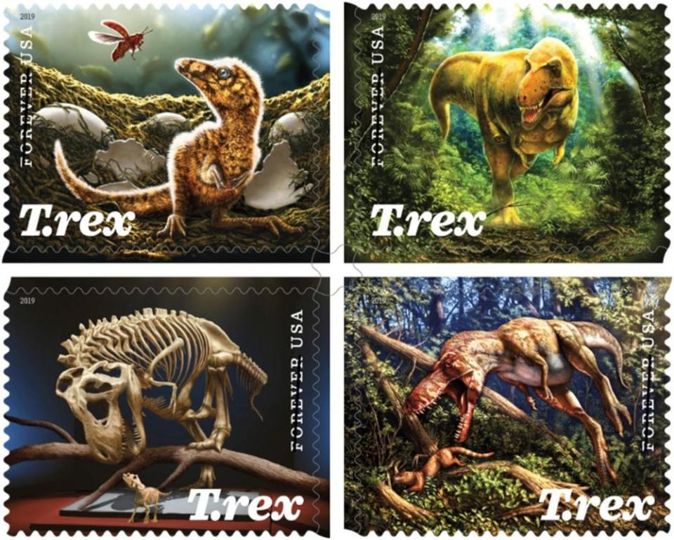 Tyrannosaurus Rex stamps