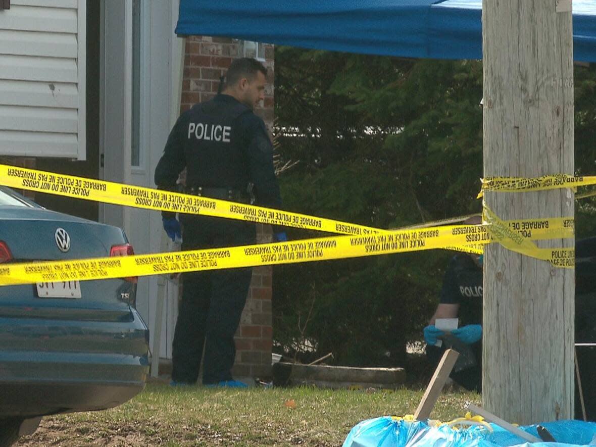 Six people have been charged with first-degree murder in connection with the shooting death of 18-year-old Joedin Leger in Moncton in April.  (Pierre Fournier/CBC - image credit)