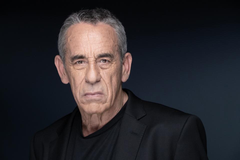 French TV host Thierry Ardisson poses during a photo session in Paris on April 20, 2022. (Photo by JOEL SAGET / AFP) (Photo by JOEL SAGET/AFP via Getty Images)