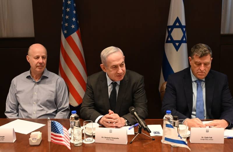 Israeli Prime Minister Benjamin Netanyahu (C) meets with a Bipartisan US Congressional Delegation Organized by AIPAC at the Prime Minister's Office in Jerusalem. Haim Zach/GPO/dpa