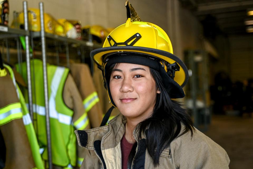 Fire Department cadet and Holt High School graduate Halim Tran on Wednesday, May 31, 2023, at DeWitt Township Fire Department Station 1 in DeWitt Township.