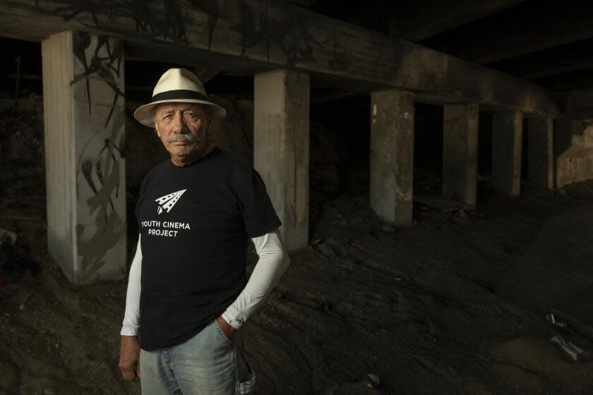 BURBANK, CA-AUGUST 18, 2023: Actor Edward James Olmos is photographed in Burbank. Olmos recently announced he has beaten cancer. (Mel Melcon / Los Angeles Times)