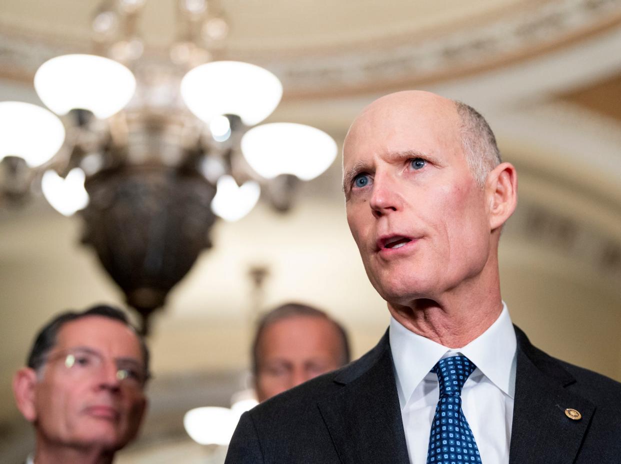 Republican Sen. Rick Scott of Florida at the US Senate on February 8, 2022.