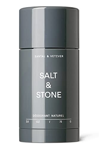 SALT & STONE Sensitive Skin Deodorant | Natural Deodorant Gel for Women and Men, Aluminum Free, Baking Soda Free, Vegan | Santal & Vetiver (2.6 oz)