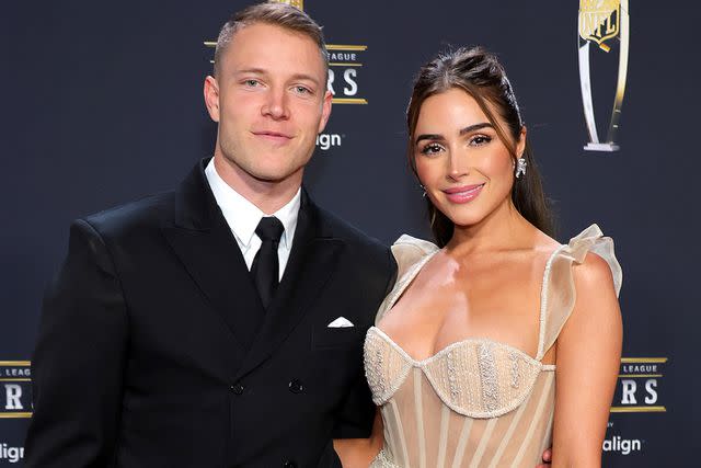 Ethan Miller/Getty Images Christian McCaffrey and Olivia Culpo